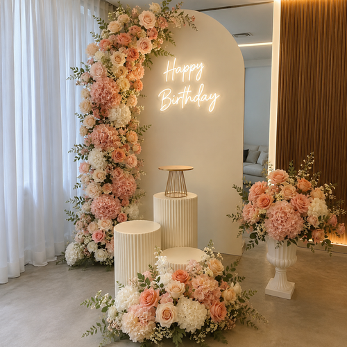 . Customisable floral setup