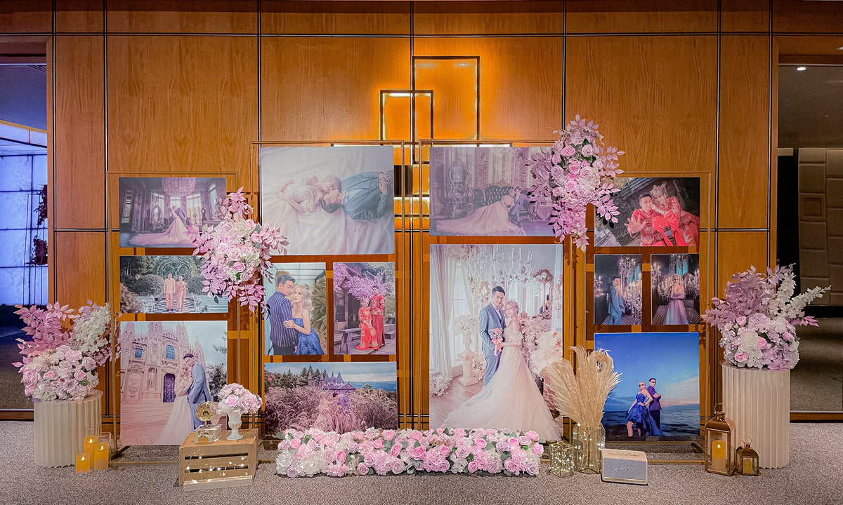 Framed Photo Display 4 Panel