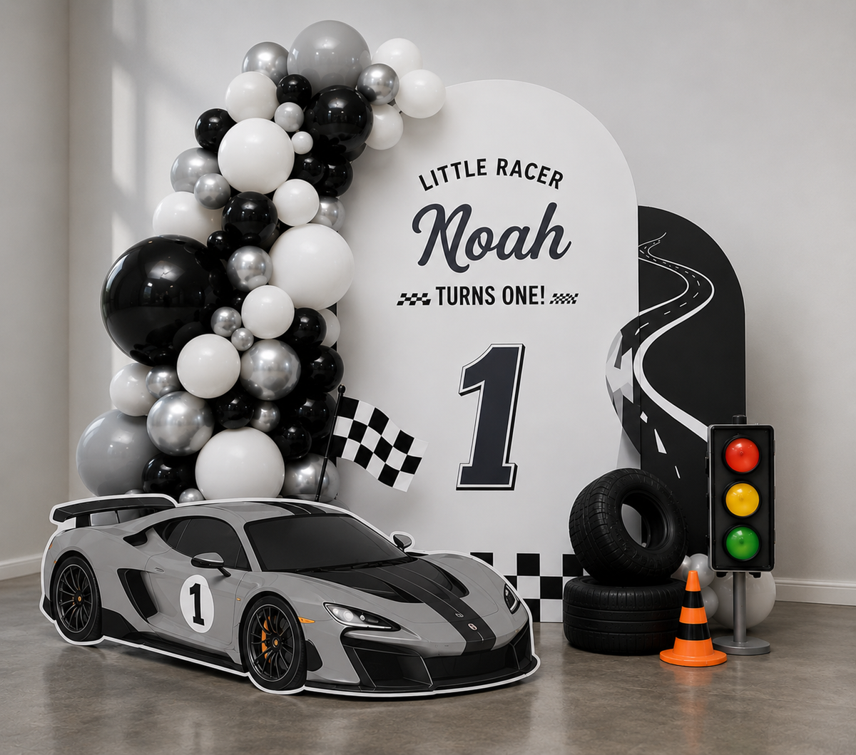 Race car theme black