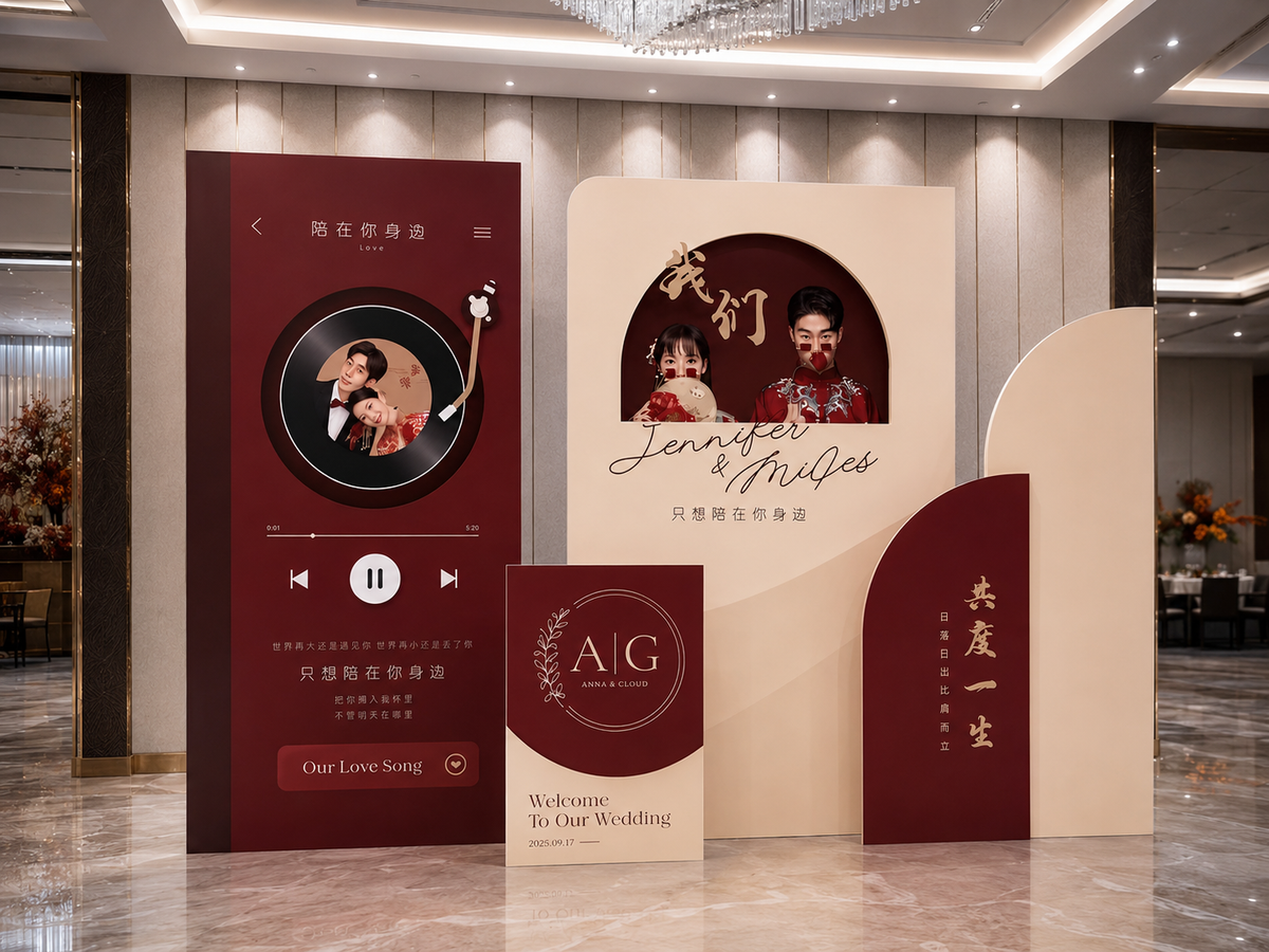 Romance Song Plaque Backdrop