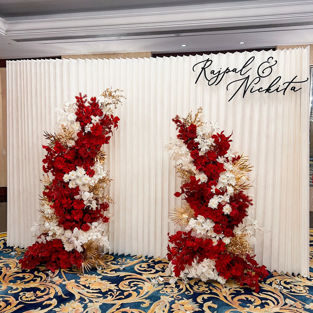 Pleated Backdrop With custom name