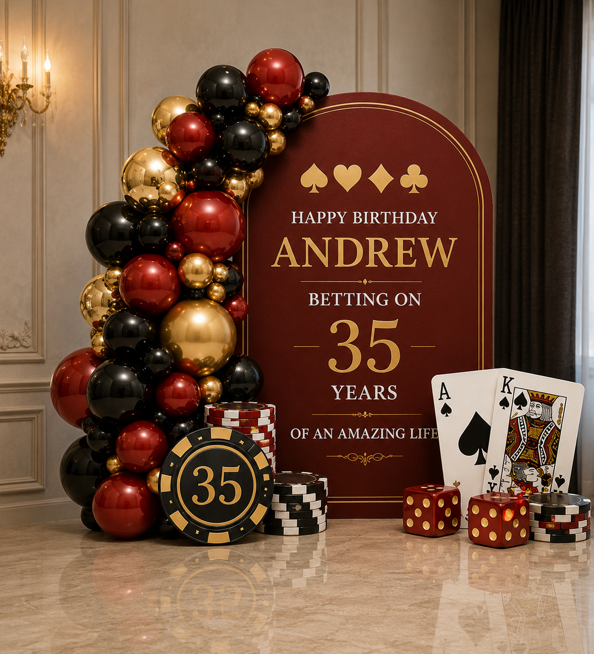 Poker theme Red