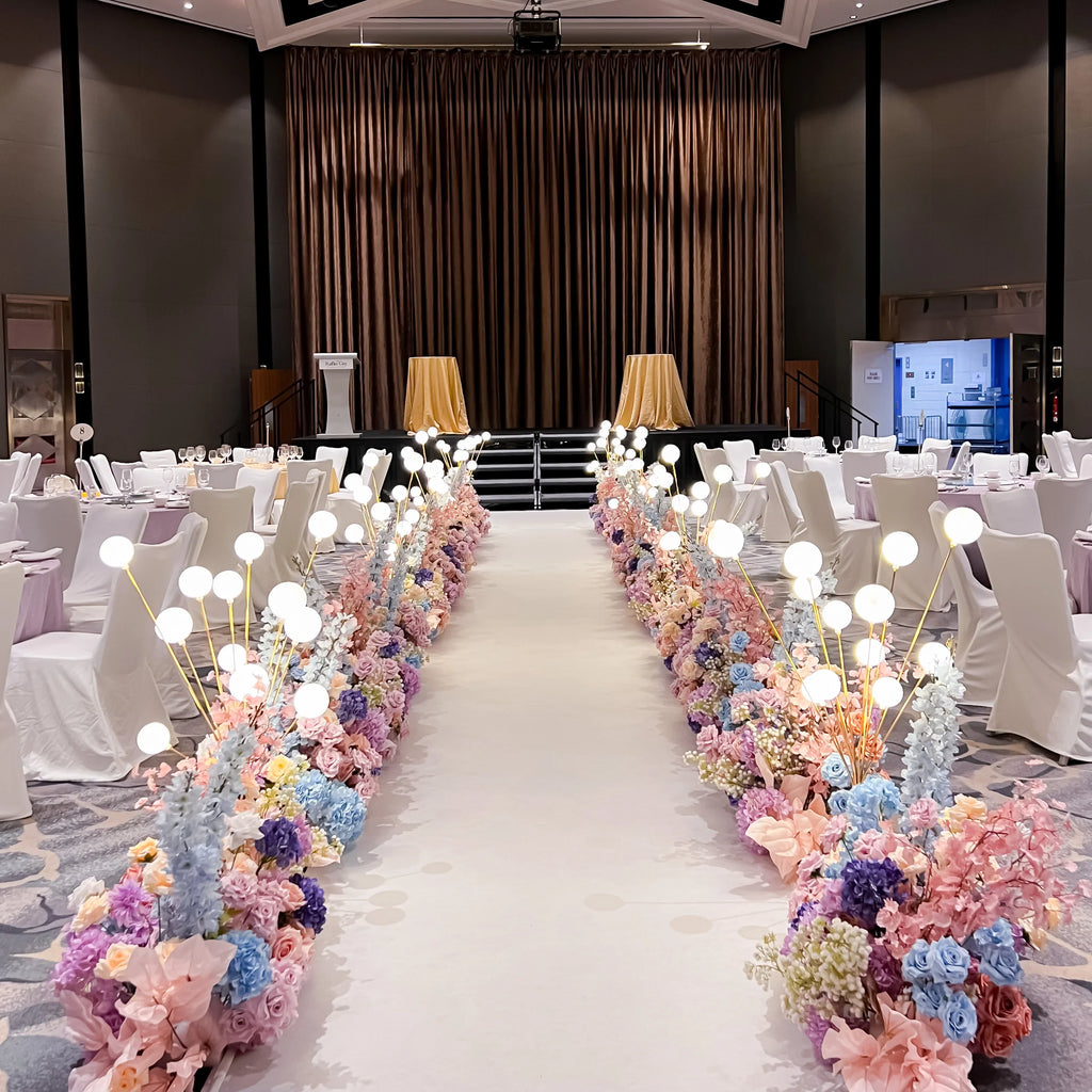 . Aisle Walkway Customised Floral Decorations