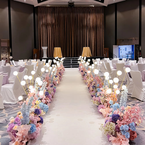 . Aisle Walkway Customised Floral Decorations
