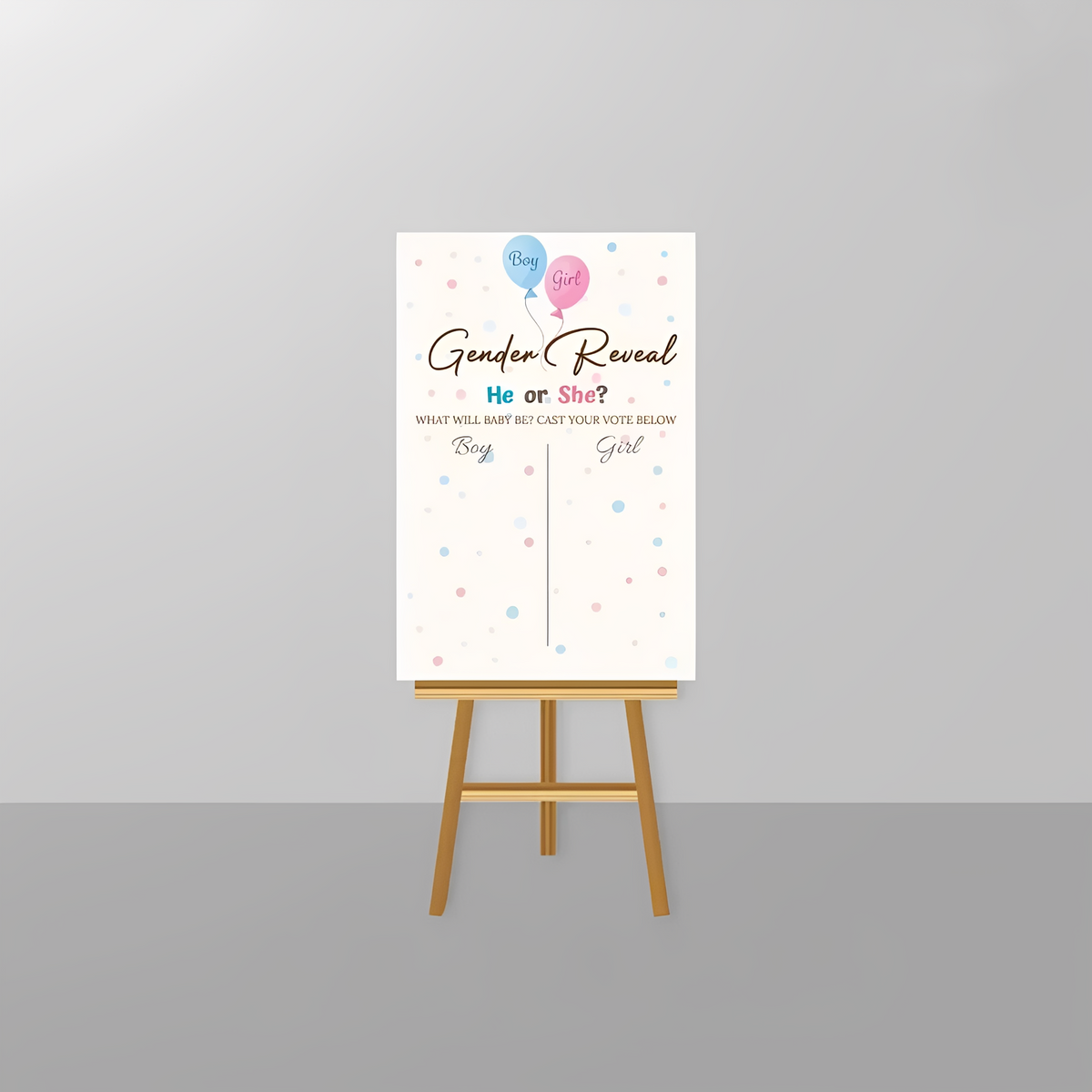 Gender Reveal Voting Board