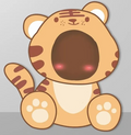 Tiger baby costume for baby face