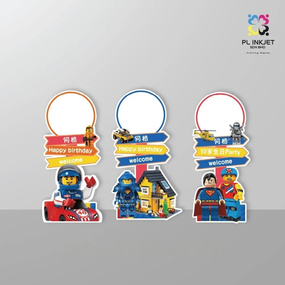 Lego welcome board theme with custom image circle