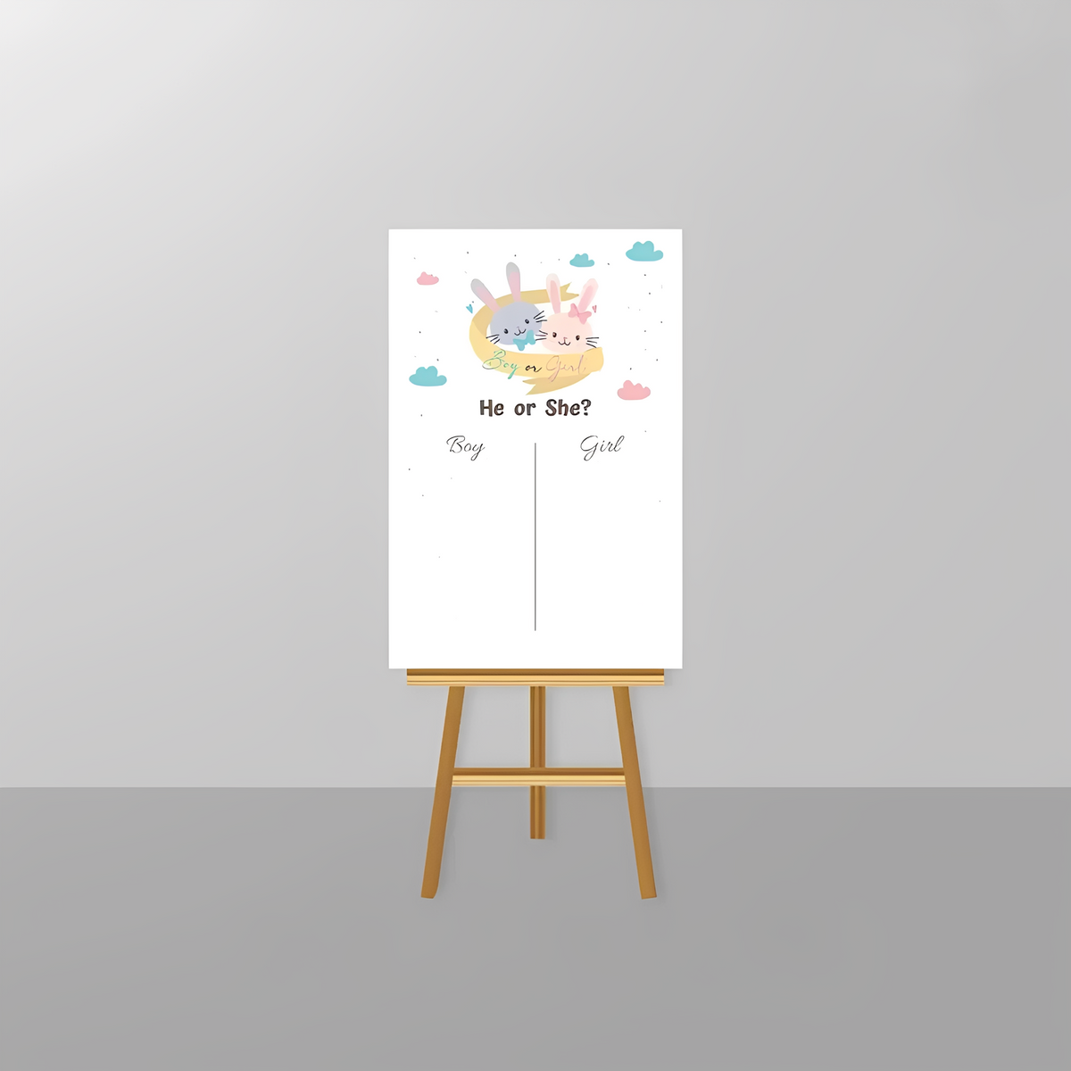 Gender Reveal Voting Board