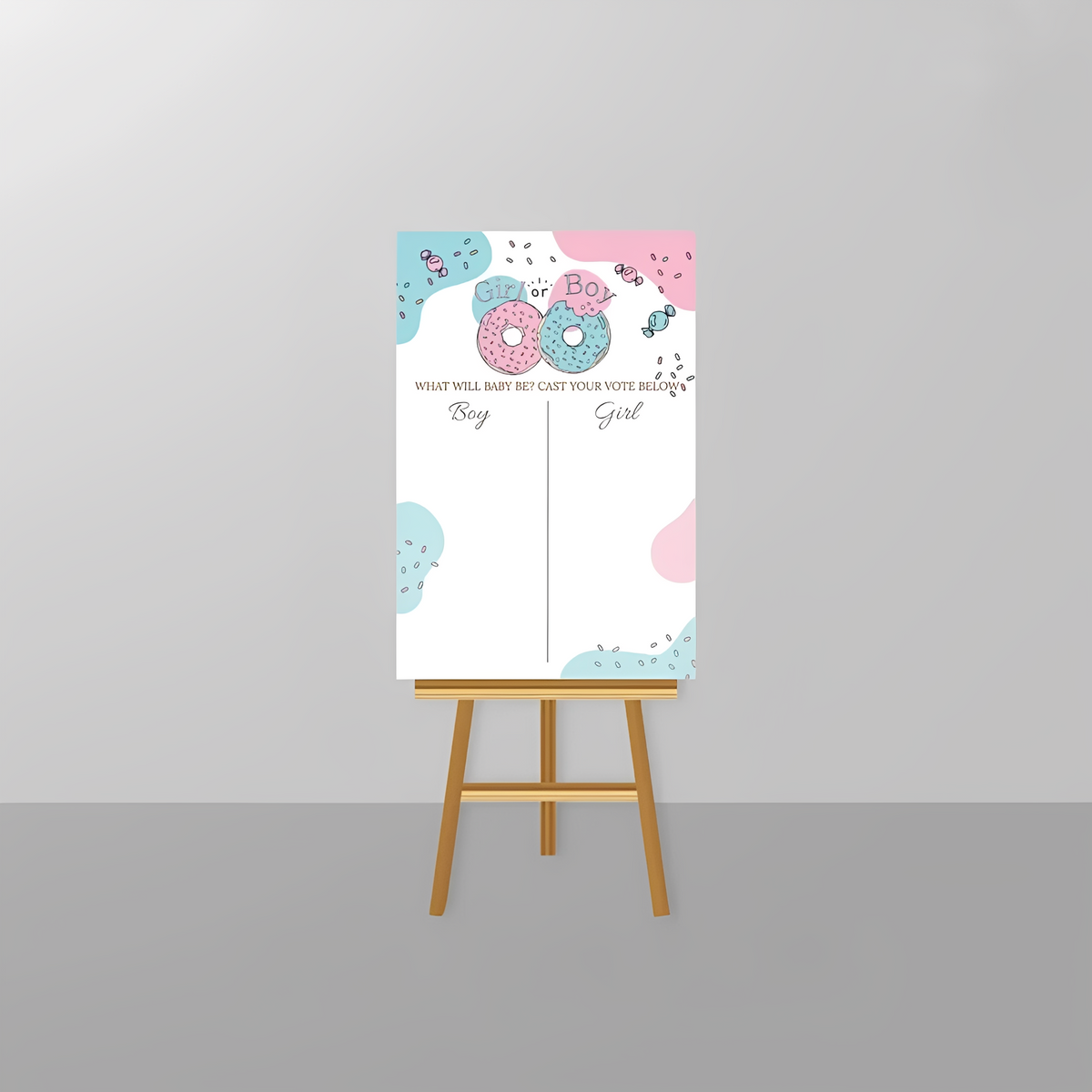 Gender Reveal Voting Board