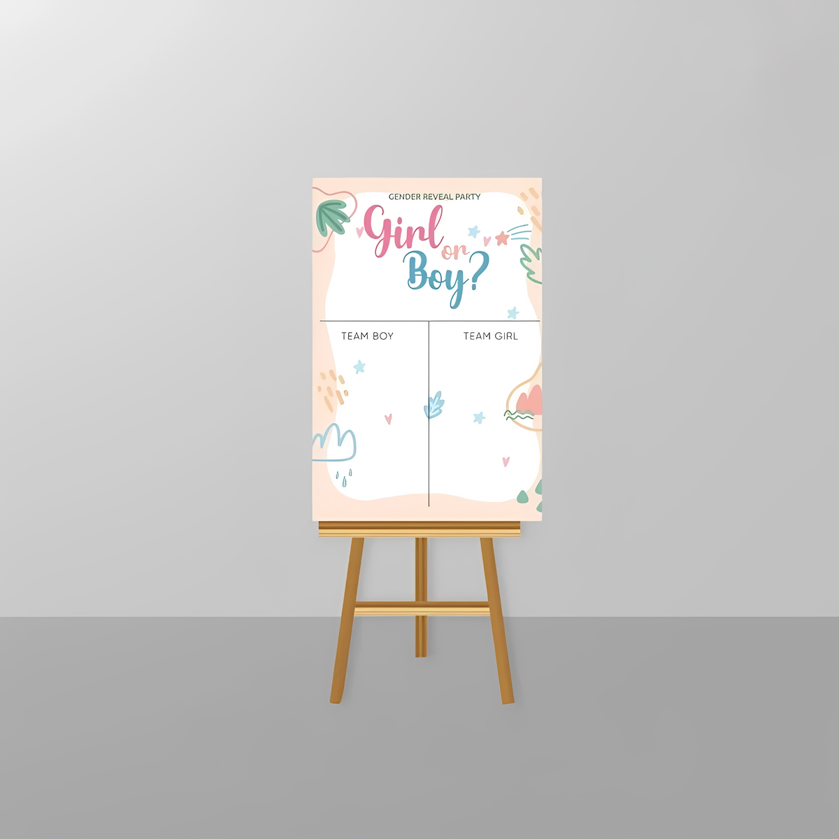 Gender Reveal Voting Board