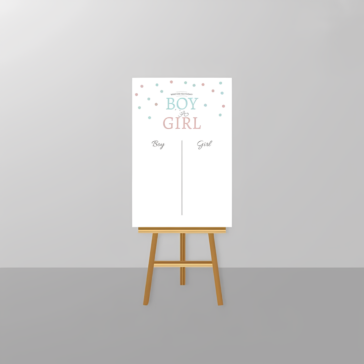 Gender Reveal Voting Board
