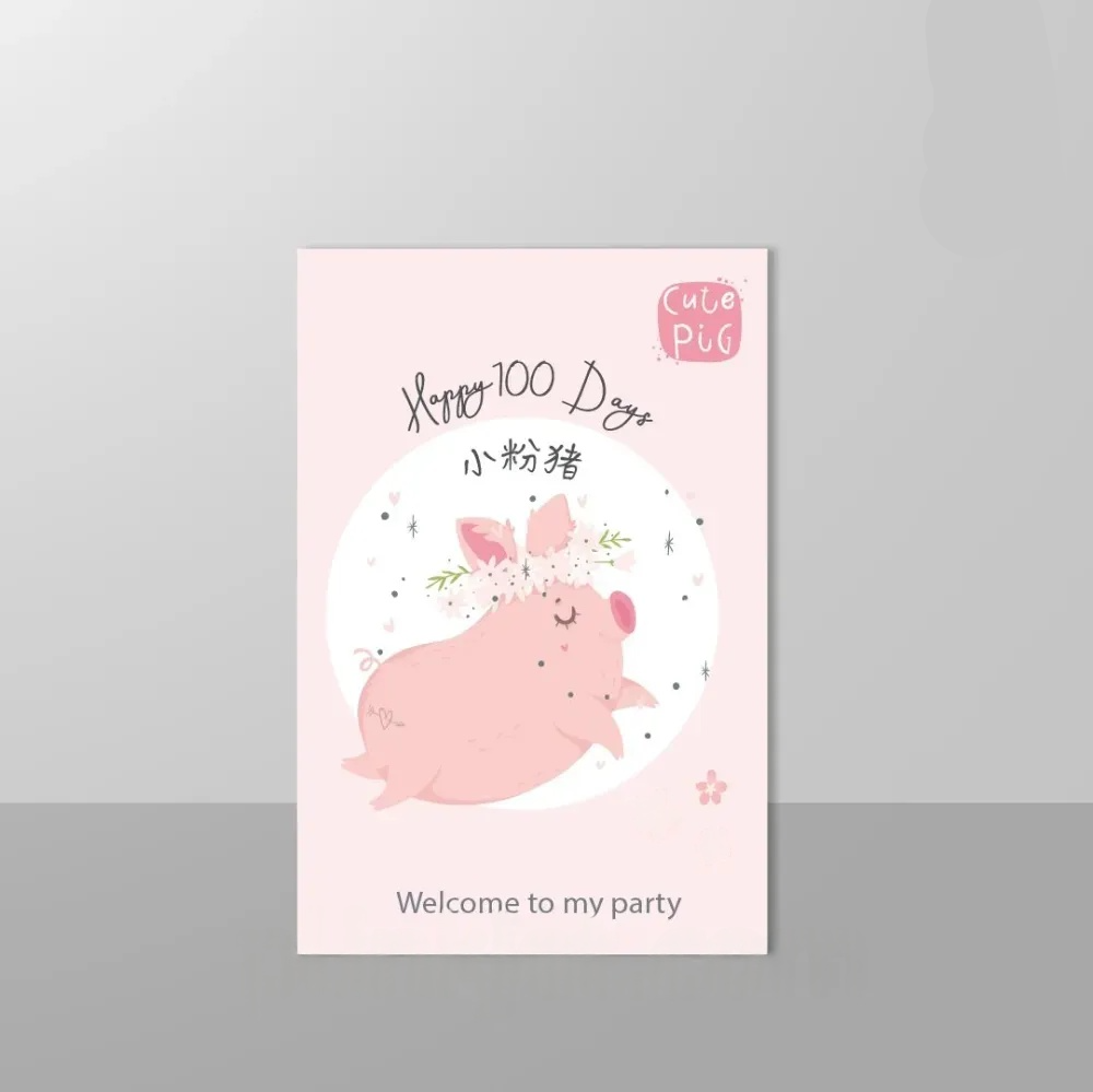 Piggy theme welcome board