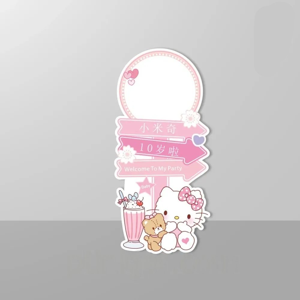 Hello Kitty theme welcome board
