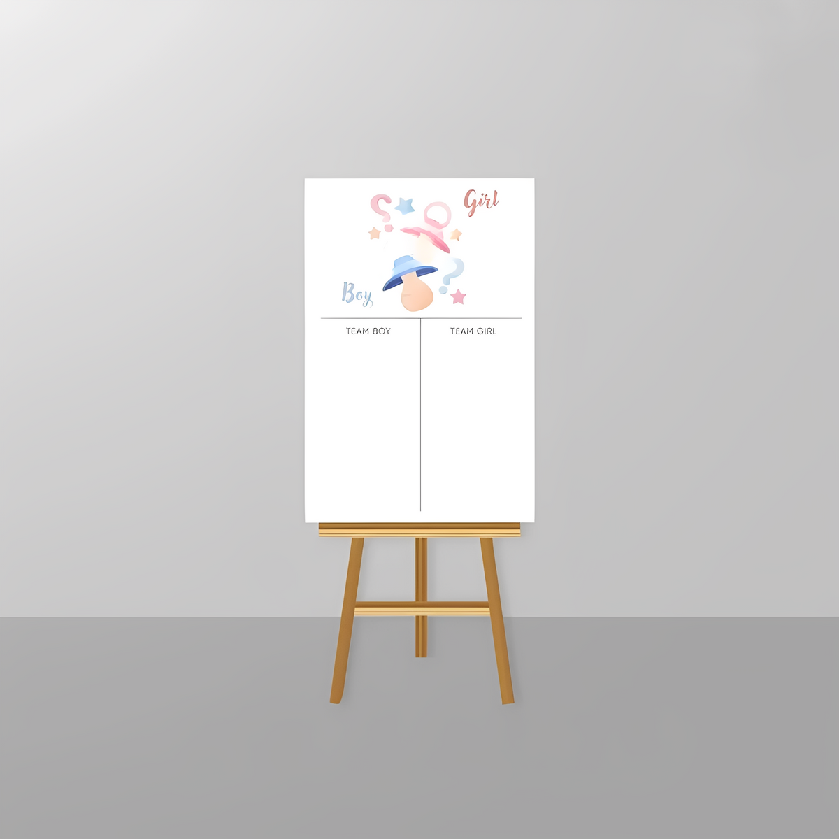 Gender Reveal Voting Board