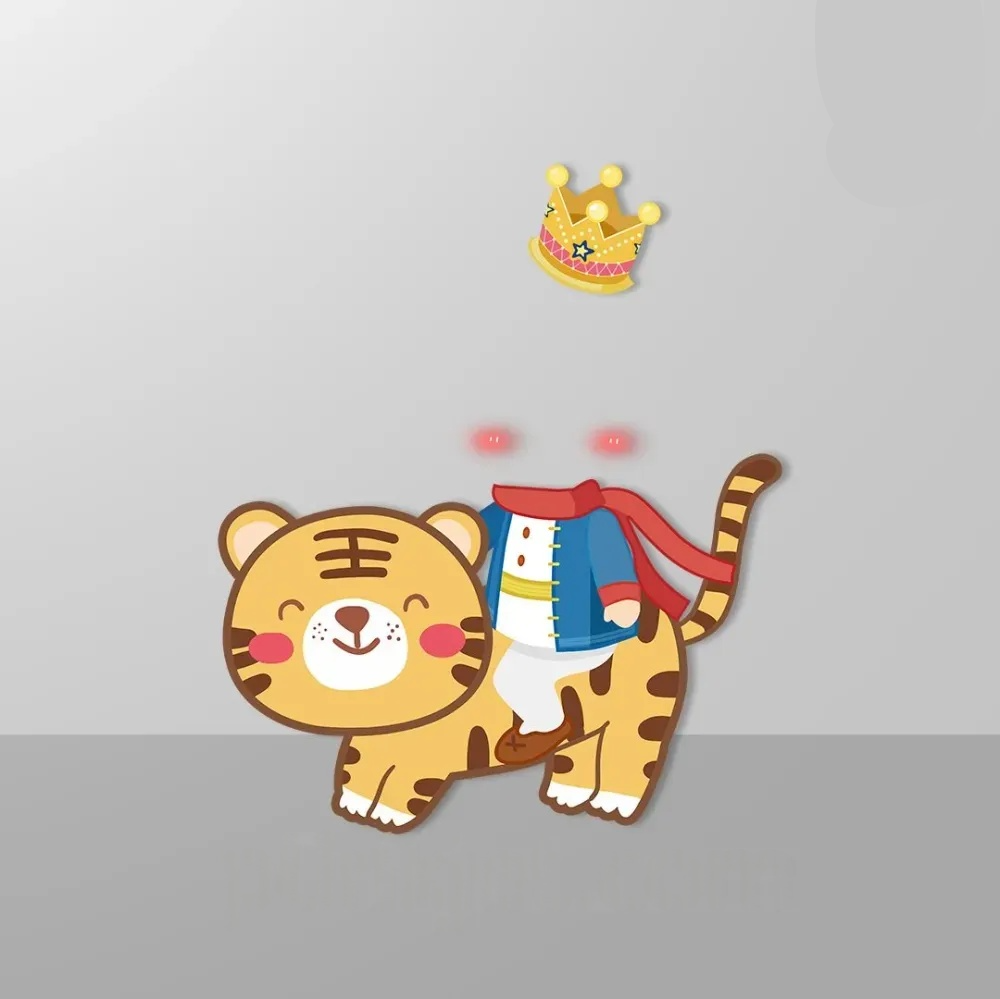 Custom baby face riding cat cutout template