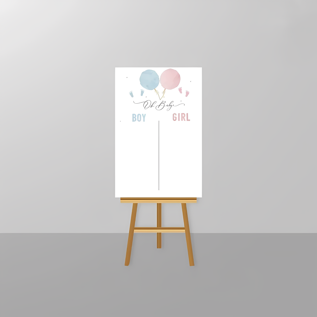 Gender Reveal Voting Board