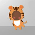 Custom tiger baby face template