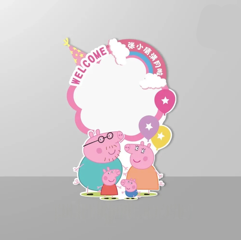 Peppa pig theme welcome board